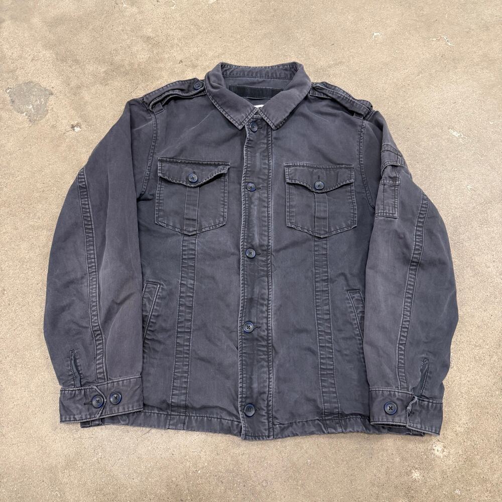 Vintage GAP Factory Military Utility Pocket Army Black Jacket XL Men